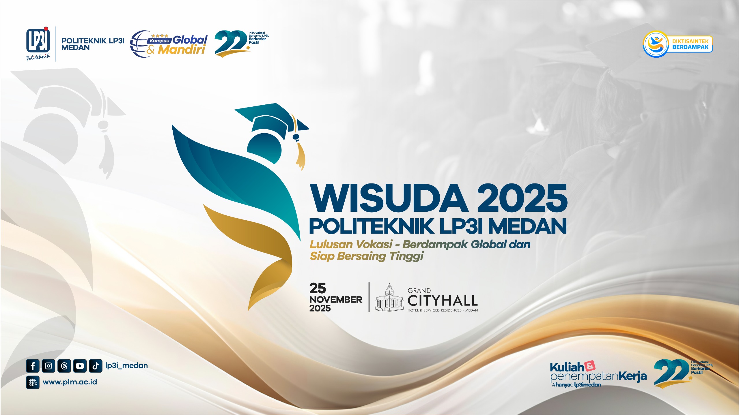 Wisuda Politeknik LP3I Medan Tahun 2025 Berlangsung Khidmat dan Meriah